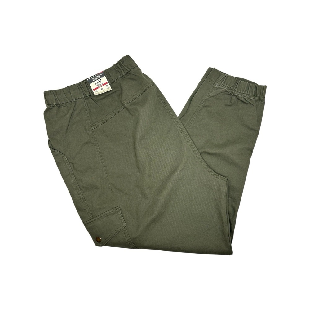 Duluth Trading Co. Reserve Joggers High Rise Cargo Pants Vintage Olive Plus 22W